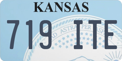 KS license plate 719ITE