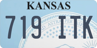 KS license plate 719ITK