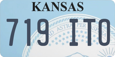 KS license plate 719ITO