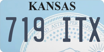 KS license plate 719ITX