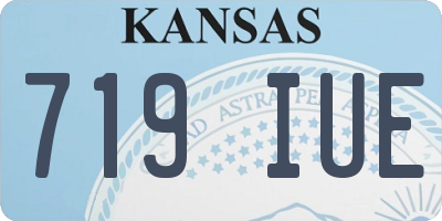 KS license plate 719IUE