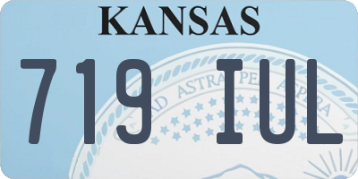 KS license plate 719IUL