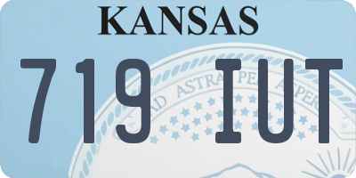 KS license plate 719IUT
