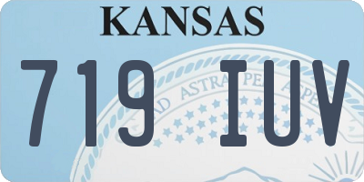 KS license plate 719IUV