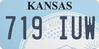 KS license plate 719IUW