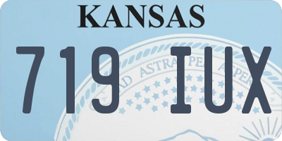 KS license plate 719IUX