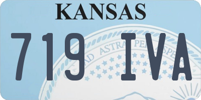 KS license plate 719IVA