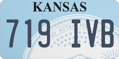KS license plate 719IVB