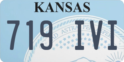 KS license plate 719IVI