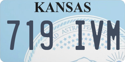 KS license plate 719IVM