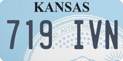 KS license plate 719IVN