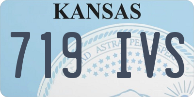 KS license plate 719IVS