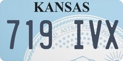 KS license plate 719IVX