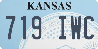 KS license plate 719IWC