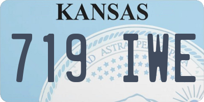 KS license plate 719IWE