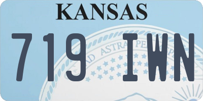 KS license plate 719IWN