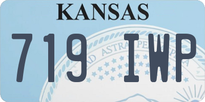 KS license plate 719IWP