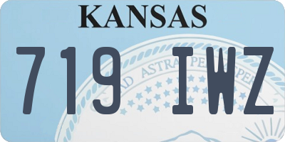 KS license plate 719IWZ