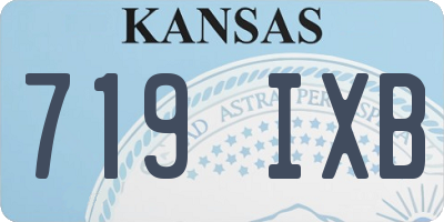 KS license plate 719IXB