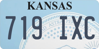 KS license plate 719IXC