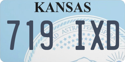 KS license plate 719IXD