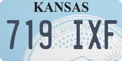 KS license plate 719IXF