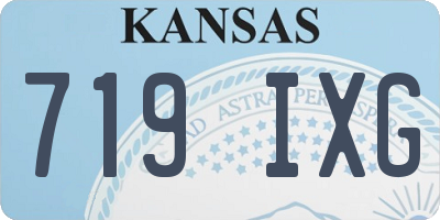 KS license plate 719IXG