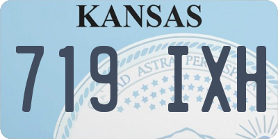 KS license plate 719IXH