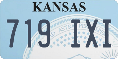 KS license plate 719IXI
