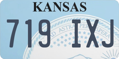 KS license plate 719IXJ