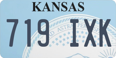 KS license plate 719IXK