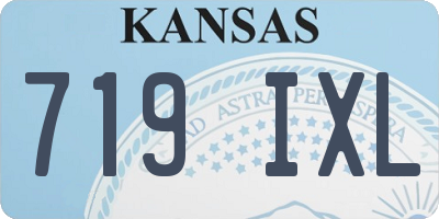 KS license plate 719IXL