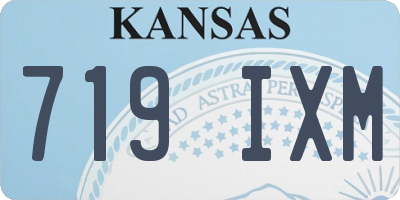 KS license plate 719IXM