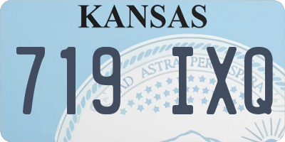 KS license plate 719IXQ
