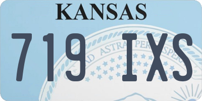 KS license plate 719IXS