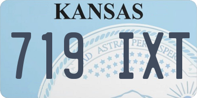 KS license plate 719IXT