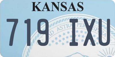 KS license plate 719IXU