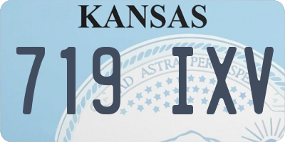 KS license plate 719IXV