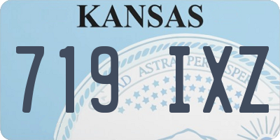 KS license plate 719IXZ