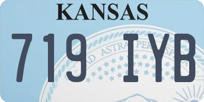 KS license plate 719IYB