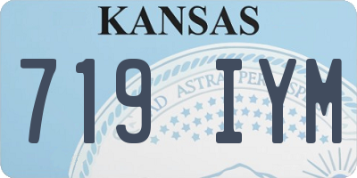 KS license plate 719IYM