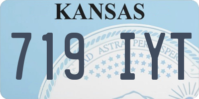 KS license plate 719IYT