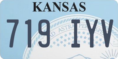 KS license plate 719IYV