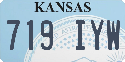 KS license plate 719IYW