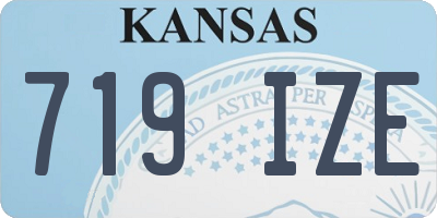 KS license plate 719IZE
