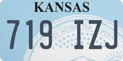 KS license plate 719IZJ