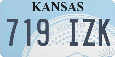 KS license plate 719IZK