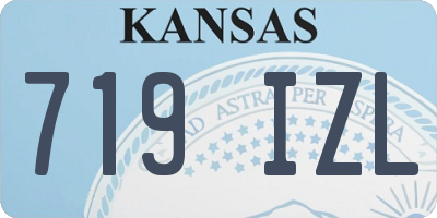 KS license plate 719IZL
