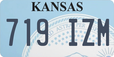 KS license plate 719IZM