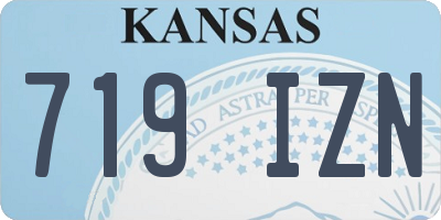 KS license plate 719IZN